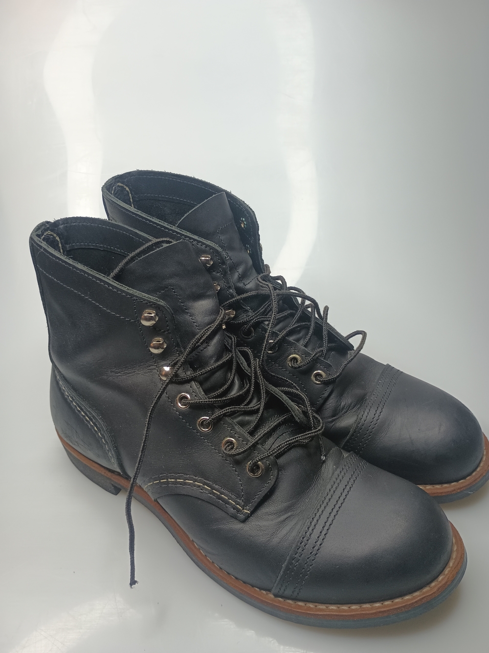 Red Wing Shoes Iron Ranger Black 8084 Size 10 Made In USA